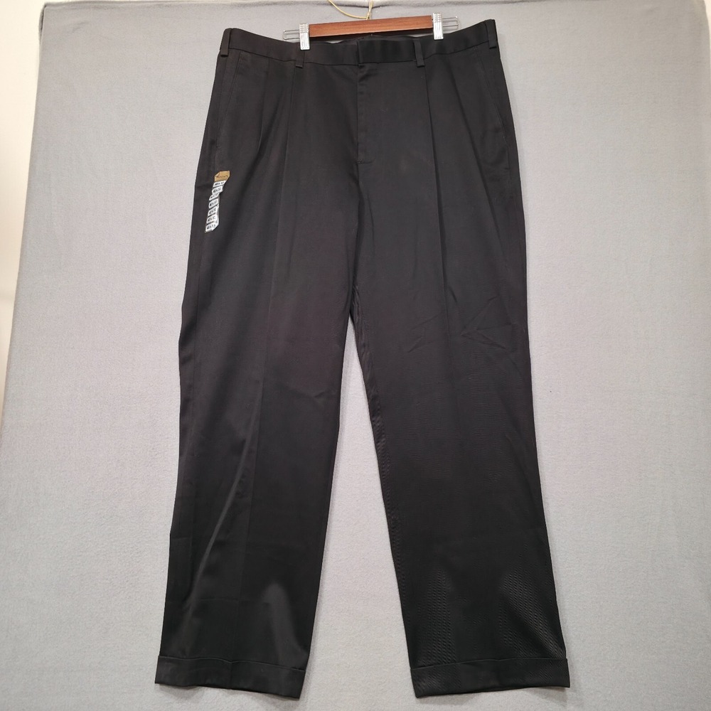 Axis Men's Black‎ Pleated No-Iron Wrinkle Free Twill Dress Pants Size 40x32 NWT